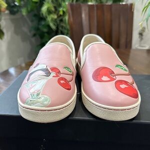 NEW Coach Sundae Glitter Chalk Blush Sneakers Slip-on Size 9 FG2115